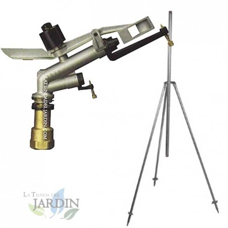 Ibis-Landwirtschaftssprinkler-Set, 1 Zoll, kreisförmig, 360º, 13–23 m. Druck 1,5 bis 5 Bar. Inklusive 1-Zoll-Stativhalterung aus