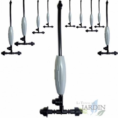 Confezione da 10 nebulizzatori Fogger con 2 uscite. Sistema di raffreddamento professionale per nebulizzazione agricola.