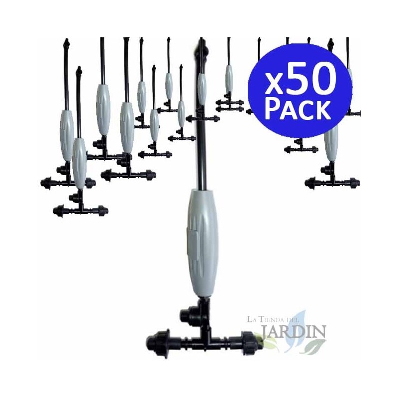 Pacote com 50 nebulizadores Fogger com 2 saídas, sistema de refrigeração agrícola profissional Pacote com 50 nebulizadores Fogger com 2 saídas, sistema de refrigeração agrícola profissional