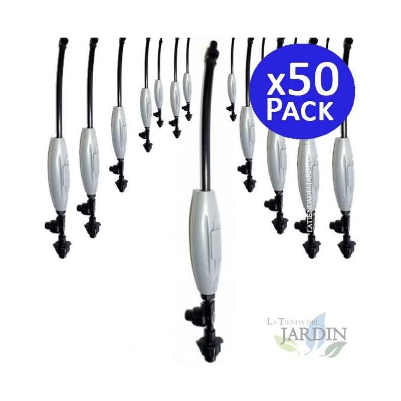 Pacote com 50 nebulizadores Fogger com 1 saída. Sistema profissional de resfriamento por nebulização agrícola.