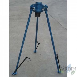 2" Metal irrigation tripod support for sprinklers. 2" Male layflat connection.