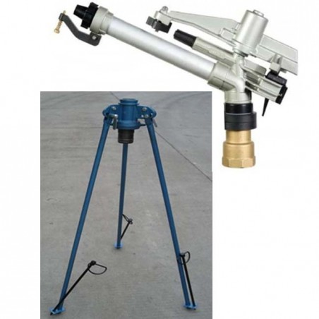  Pack 360x Circular Duplex Irrigation Cannon, 20 to 43 meters + 2" Tripod