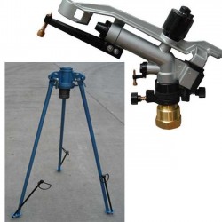 Adjustable Duplex Irrigation Cannon Pack 2", 20 to 43 meters + 2" Tripod