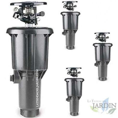 4 Stück MaxiPou 6-13 m 1/2'' Pop-up-Schlagbewässerungssprinkler. Rund und verstellbar