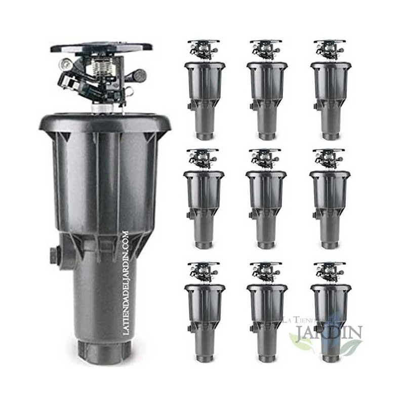 Set di 10 Irrigatore a impatto emergente MaxiPou 6-13 m 1/2'' | Irrigatore agricolo a impatto MaxiPou 6-13 m 1/2'' | Circolare e