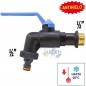 RUBINETTO DA GIARDINO A SFERA ANTIGELO 1/2''. Speciale antigelo, resiste alle temperature basse fino a -20°C. RUBINETTO DA GIARDINO A SFERA ANTIGELO 1/2''. Speciale antigelo, resiste alle temperature basse fino a -20°C.