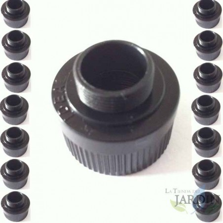 Confezione da 15 adattatori femmina da 1/2" per ugelli di irrigazione. Filettatura superiore per ugelli diffusori e irrigatori R