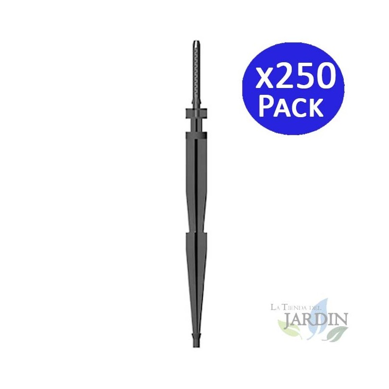 Pack 250 Estacas Jardín Riego por Goteo 2,6 Litros/Hora - Estacas para Riego Eficiente Pack 250 Estacas Jardín Riego por Goteo 2,6 Litros/Hora - Estacas para Riego Eficiente