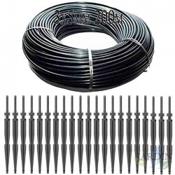 Mikroröhrchen 3x5mm 200 Meter + 50 Pfähle Tropfbewässerung 2,6 l/h