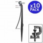 Lot de 10 Micro arroseur d'irrigation 360º avec piquet de 40cm Lot de 10 Micro arroseur d'irrigation 360º avec piquet de 40cm