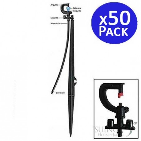 180° Micro Irrigation Sprinkler with 40cm Stake. 50 units.