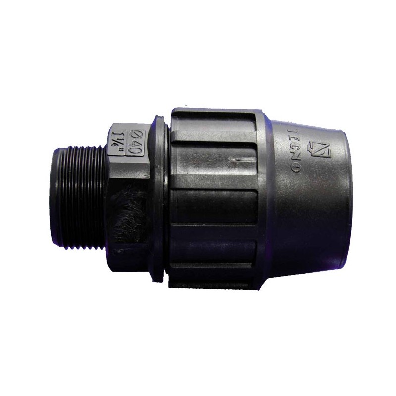 Enlace rosca Macho PE | Accesorio para tuberia de polietileno | Medidas de 20mm a 90mm Enlace rosca Macho PE | Accesorio para tuberia de polietileno | Medidas de 20mm a 90mm