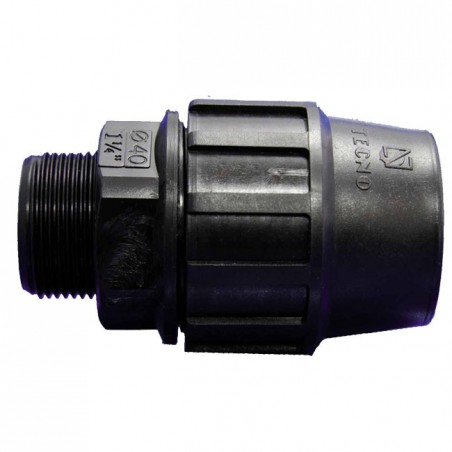 Raccordo filettato Maschio PE | Accessorio per tubi in polietilene | Misure da 20mm a 90mm
