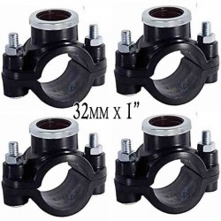 Confezione da 4 collari per irrigazione da 32 mm x 1 pollice. Utilizzati per l'installazione di elementi di irrigazione quali ir