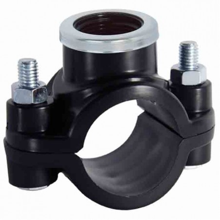 Collier d'irrigation renforcé pour tuyaux en polyéthylène