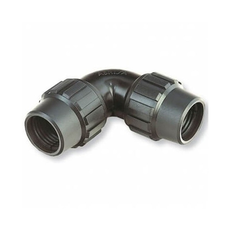 Codo Igual PE | Accesorio para tuberia de polietileno | Medidas de 20mm a 90mm Codo Igual PE | Accesorio para tuberia de polietileno | Medidas de 20mm a 90mm