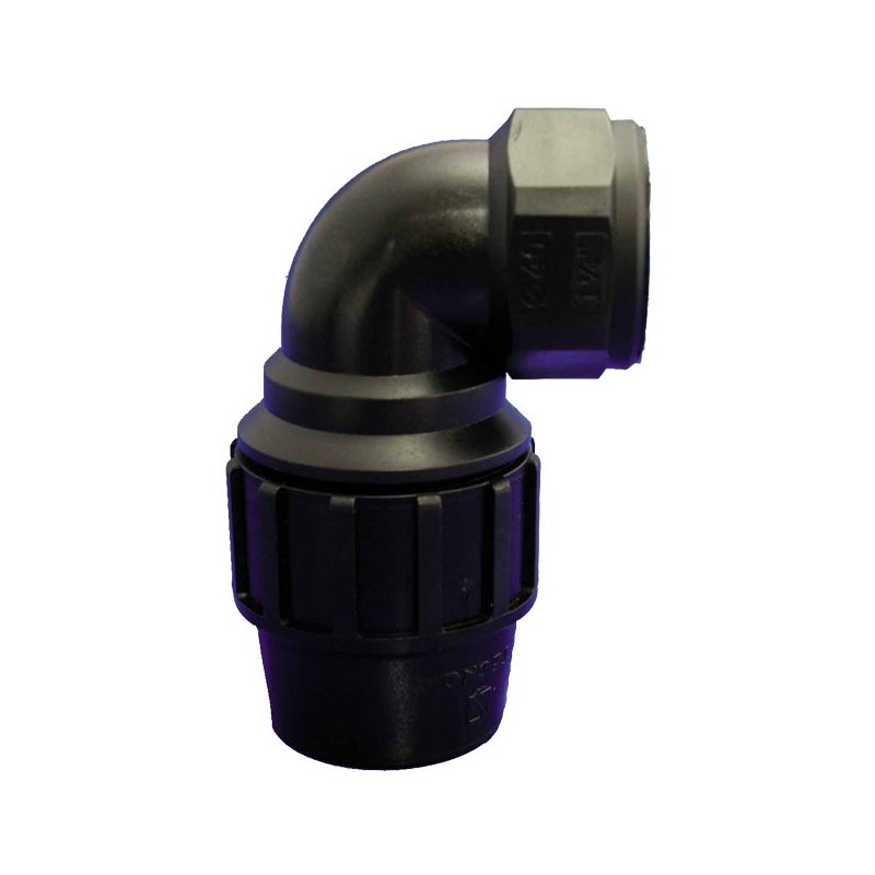 Codo rosca Hembra PE | Accesorio para tuberia de polietileno | Medidas de 20mm a 90mm Codo rosca Hembra PE | Accesorio para tuberia de polietileno | Medidas de 20mm a 90mm