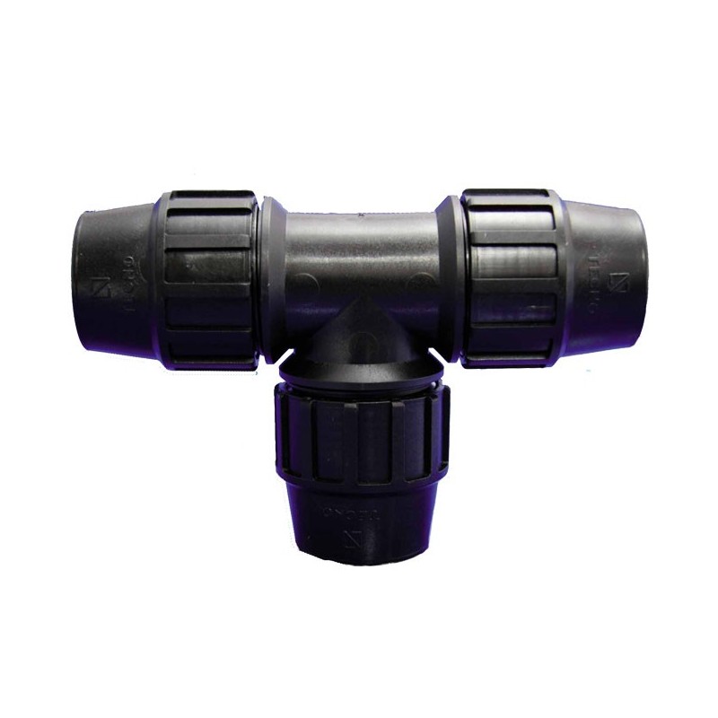 Gleich T-Stück PE | Zubehör für Polyethylenrohr | Größen von 20mm bis 90mm Gleich T-Stück PE | Zubehör für Polyethylenrohr | Größen von 20mm bis 90mm