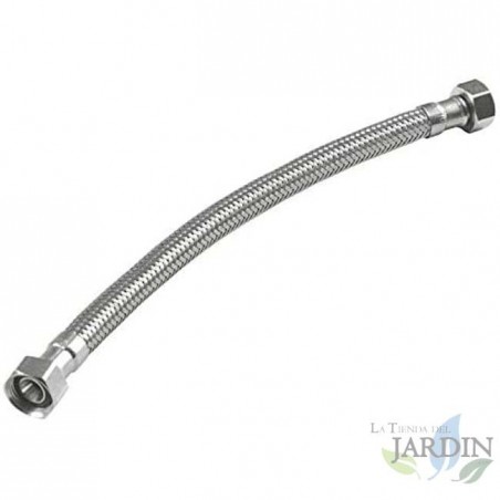 Mangueira de encanamento, 50 cm, 3/8" fêmea - 3/8" fêmea | Mangueira de aço inoxidável | Mangueira flexível para torneira