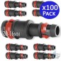 100 Stück 20–16 mm Tropfglied mit Sicherheitsring. Muffenverbindung für Bewässerungsschlauch 20 mm auf 16 mm 100 Stück 20–16 mm Tropfglied mit Sicherheitsring. Muffenverbindung für Bewässerungsschlauch 20 mm auf 16 mm