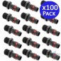 Pack of 100 Drip Irrigation Connectors 16mm x 3/4'' with Safety Ring | 16mm Pipe Connector Sleeve | 16mm Hose Drip Connector