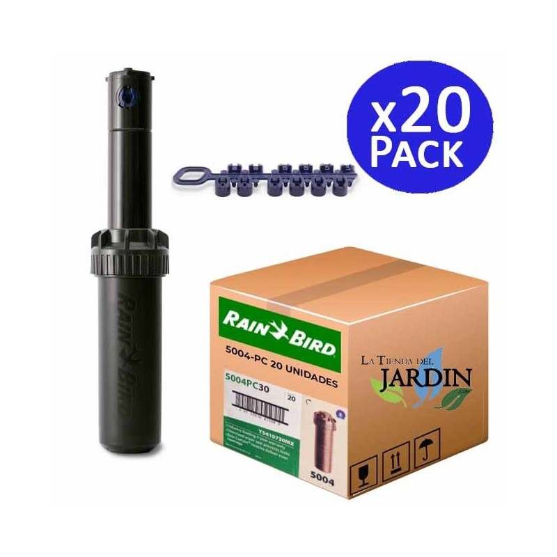 Lot de 20 Arroseur Rain Bird 5004-PC. Turbine portée de 7,6 à 15,2 mètres. Filetage femelle 3/4'' Arrosage professionnel de jard Lot de 20 Arroseur Rain Bird 5004-PC. Turbine portée de 7,6 à 15,2 mètres. Filetage femelle 3/4'' Arrosage professionnel de jard