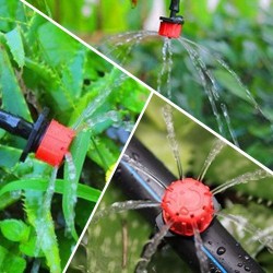 100 pièces Goutteur d'arrosage goutte à goutte goutteurs réglables pour jardin pots de pelouse système d'irrigation