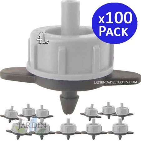 100 Self-compensating drippers 4 l/h removable for irrigation