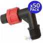50 Stück Gemischten Bögen für 16 mm x 1/2 Zoll Tropfband mit Ringen 50 Stück Gemischten Bögen für 16 mm x 1/2 Zoll Tropfband mit Ringen