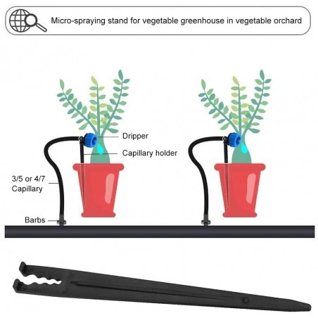 Suporte para microtubos 10 peças para tubos de 3 a 7 mm