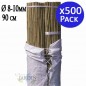 Lot de 500 Tuteur en Bambou 90 cm, 8-10 mm, Tubes en Bambou pour Plantes et Arbres, Baguettes de bambou, Canne de bambou, Tuteur