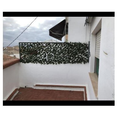 Treliça de jardim de vime com folhas de bordo 1 x 2 metros