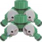 Pack 2 x Quick Connector Hose Pipe 2 Way Adapter, Double Tap Drip Irrigation Irrigation 3/4"