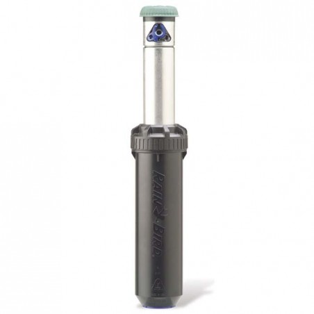 Aspersor Rain Bird 8005 acero inoxidable, Angulo ajustable, Rosca hembra 1'', Alcance 12 a 24,7 m, campos de golf y deportivo