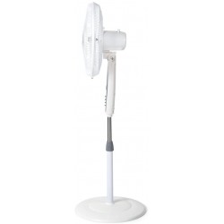  Suinga SF0147 - Oszillierender Bodenventilator, 3 Ventilationsstufen, 40 cm Flügelgröße, höhenverstellbar, 50 W, weiß