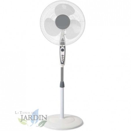 Ventilateur oscillant sur pied, 3 niveaux de ventilation, taille de pale 40 cm, hauteur réglable 50W, Orbegozo SF0147