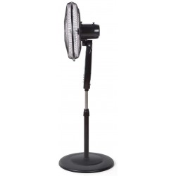 Ventilador de Pie Oscilante SF0148 50W - Aspas 40 cm, Altura Regulable, 3 Niveles de Ventilación, Negro