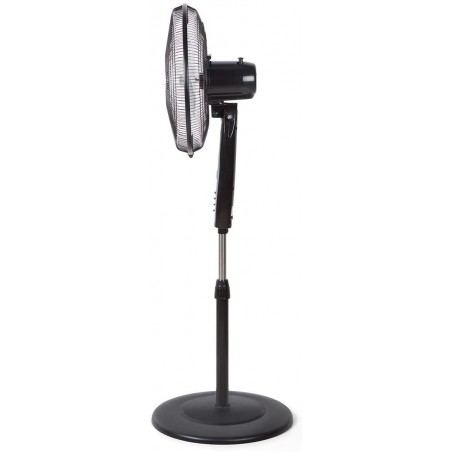 Suinga SF0148 - Oscillating pedestal fan, 3 ventilation levels, 40 cm blade size, adjustable height, 50 W, black