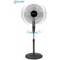 SF0148 - Ventilador de pie oscilante, 3 niveles de ventilación, tamaño aspas 40 cm, altura regulable, 50 W, negro