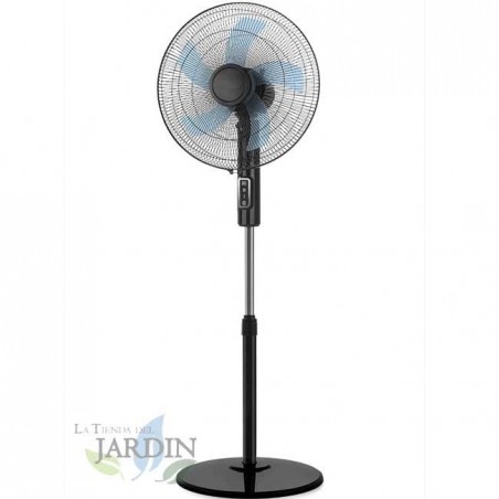 Suinga SF1140 - Ventilador de Pé de 45 W, 3 Velocidades, Altura Ajustável, Cabeça Oscilante Multiajustável, 5 Lâminas