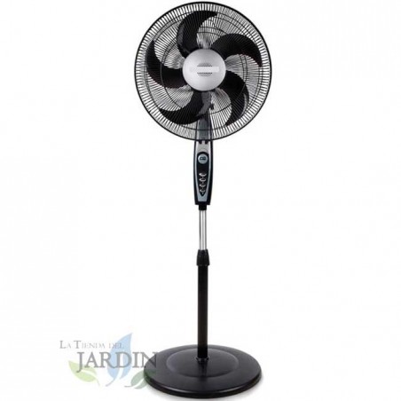 Ventilateur sur pied oscillant avec 5 pales, 3 vitesses, 60 W, Orbegozo SF0149