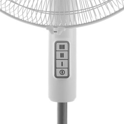  Suinga SF1040 - Multidirektionaler oszillierender Standventilator, 3 Geschwindigkeiten, 45 W, 128 cm, weiß