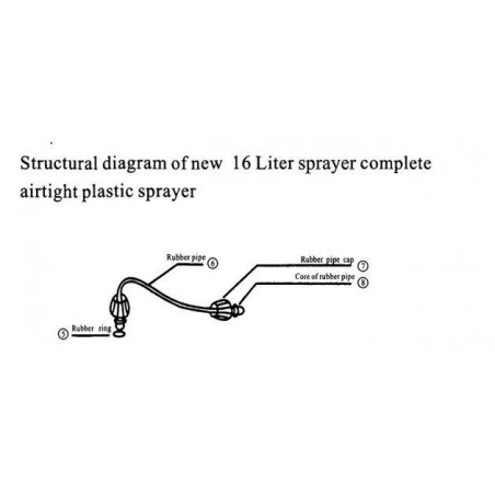 16-liter spray backpack with lance and handle
