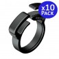 Set di 10 Morsetto per irrigazione a goccia 16 mm, nero. Utile per tubo da 16 mm, fissaggio del tubo per l'irrigazione a goccia