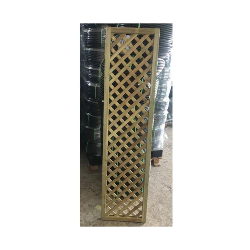 Panneau treillis en bois 45x180 cm, carrés de 4 cm avec grille latérale, imprécné en autoclave