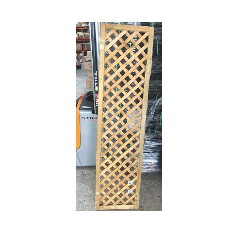 Panneau treillis en bois 45x180 cm, carrés de 4 cm avec déchirure latérale, imprécné en autoclave