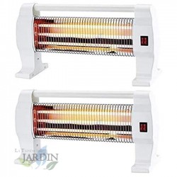2er-Pack Quarz-Bodenheizungen, 3 Temperatureinstellungen 400 W – 800 W – 1200 W