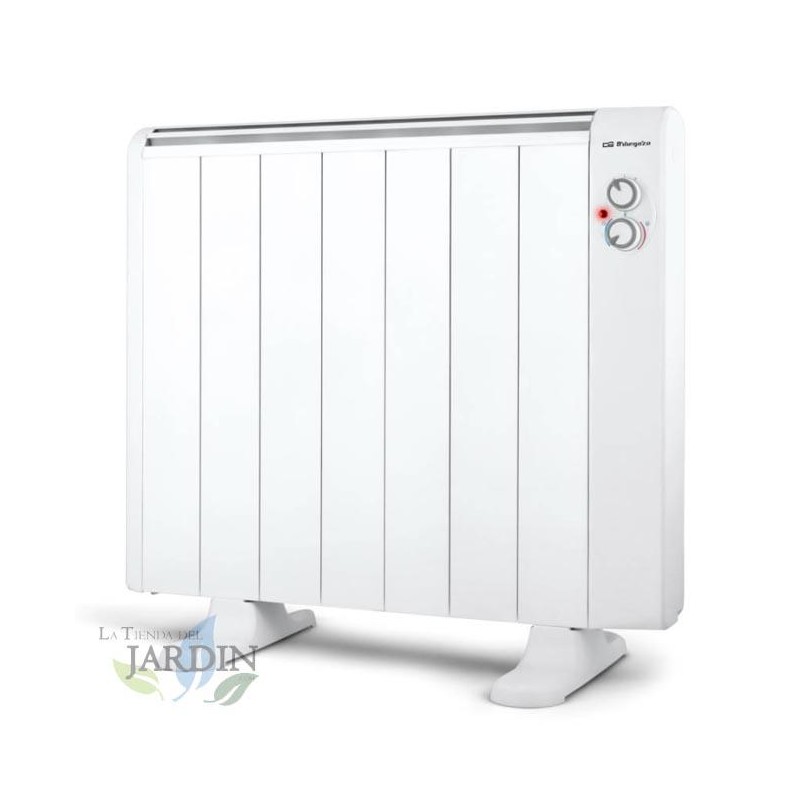 Radiateur Electrique Basse Consommation 7 éléments 1300W Orbegozo, pieds d'appui inclus, télécommande, minuterie