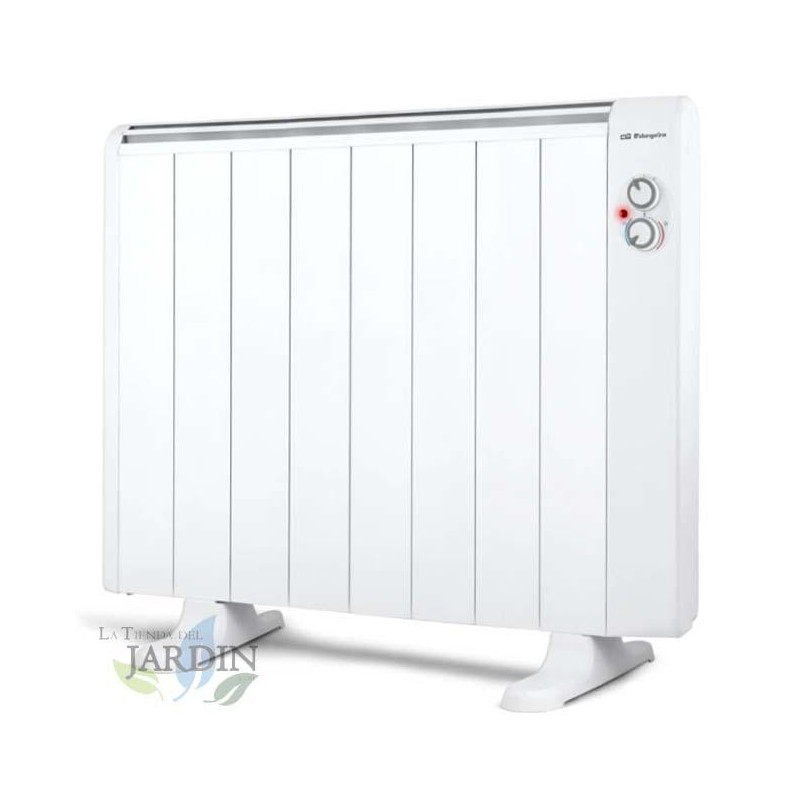 Radiateur Electrique Basse Consommation 8 éléments 1500W Orbegozo, pieds d'appui inclus, télécommande, minuterie