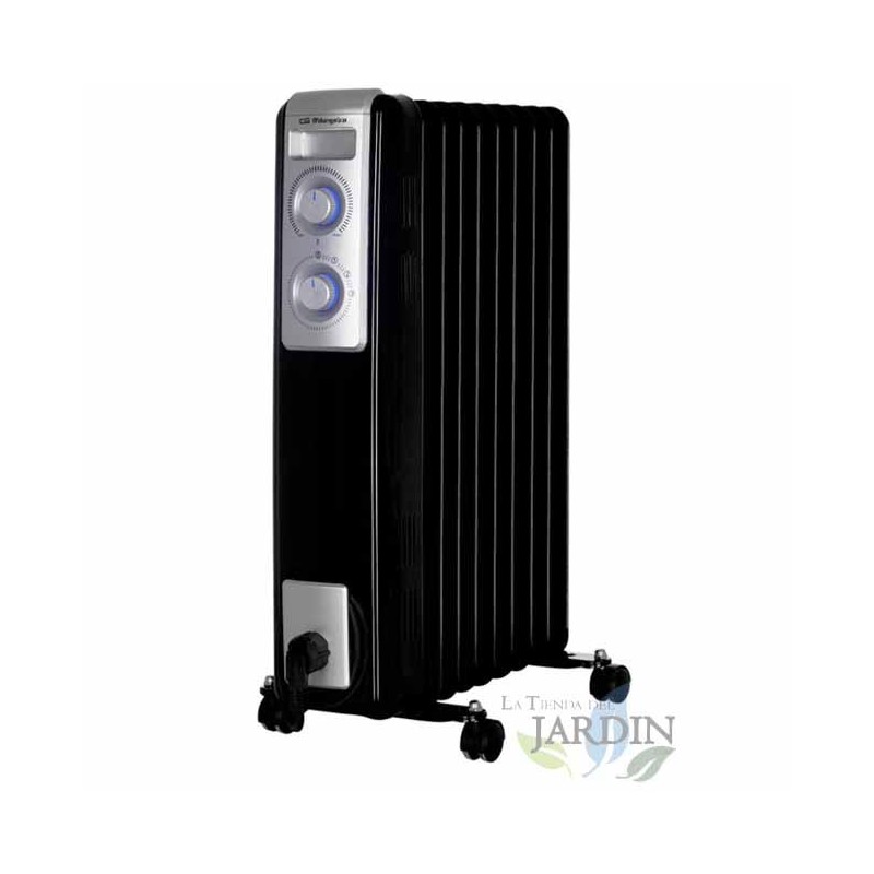 Ölradiator mit 9 thermischen Elementen. Drei Heizstufen: 800 W - 1200 W - 2000 W. Einstellbarer Thermostat. Ölradiator mit 9 thermischen Elementen. Drei Heizstufen: 800 W - 1200 W - 2000 W. Einstellbarer Thermostat.